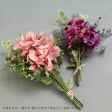 画像7: お墓用高級造花 【MEMORIES PREMIUM】蘭の花束（ピンク・Sサイズ・１対） (7)