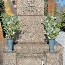 画像3: お墓用高級造花 【MEMORIES PREMIUM】ナチュラルグリーンの花束（ナチュラルテイスト・Lサイズ・１対） (3)